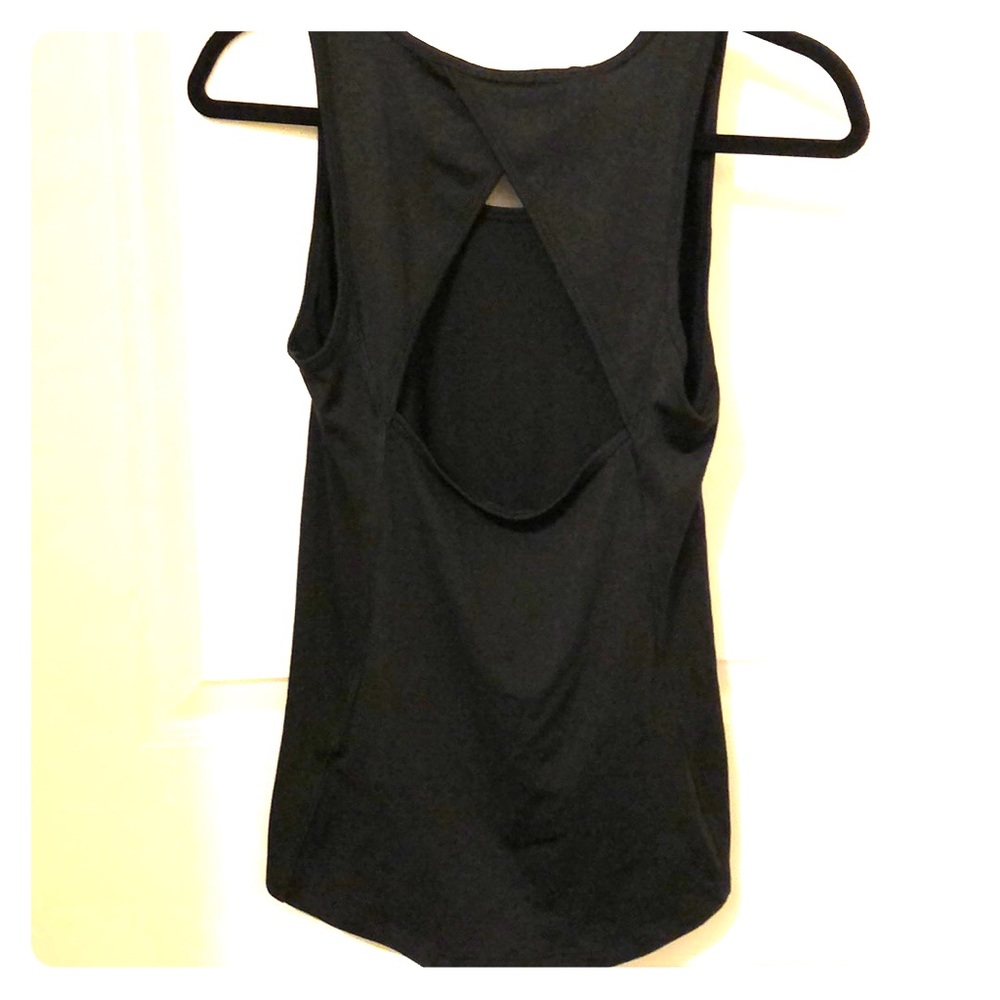 Workout tank open back